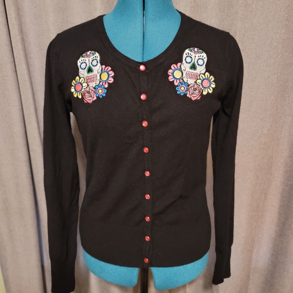 Hell Bunny Sugar Skull Cardigan size medium